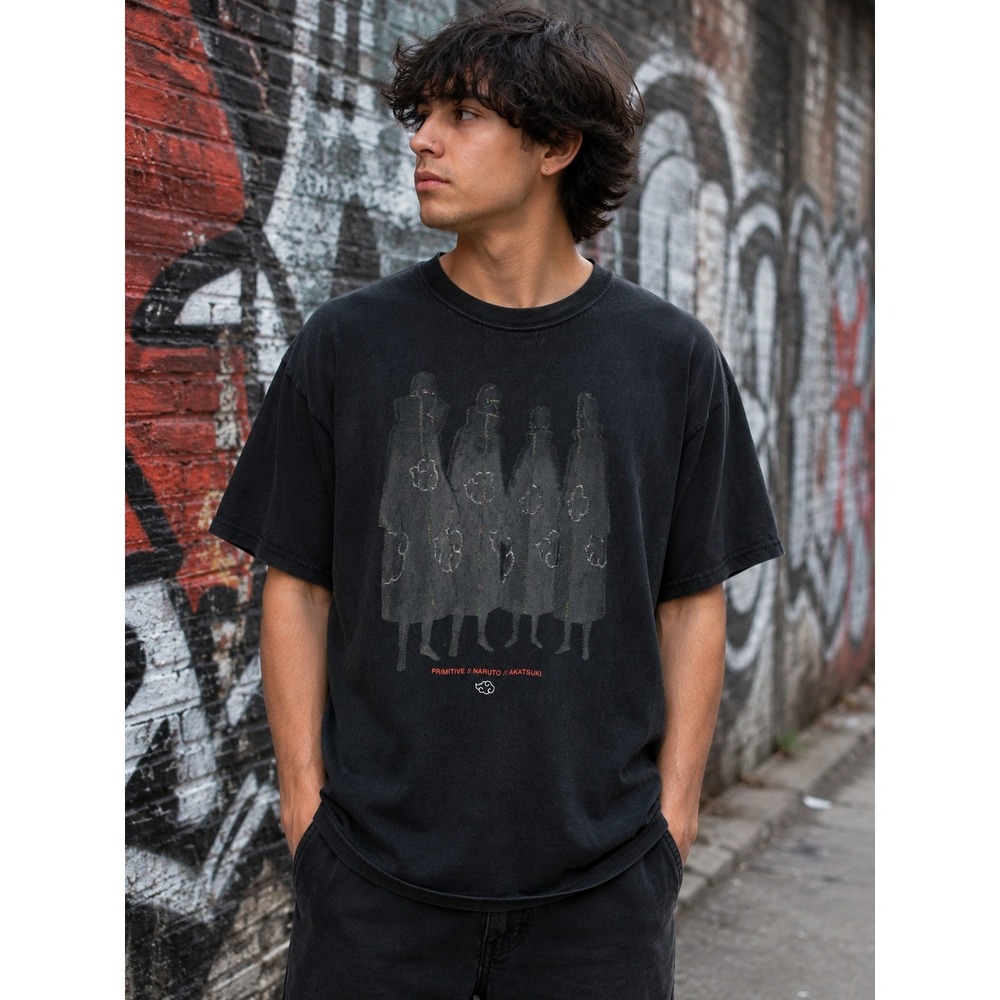 Primitive x Naruto Shippuden Akatsuki T Shirt XL Black Anime Graphic Tee
